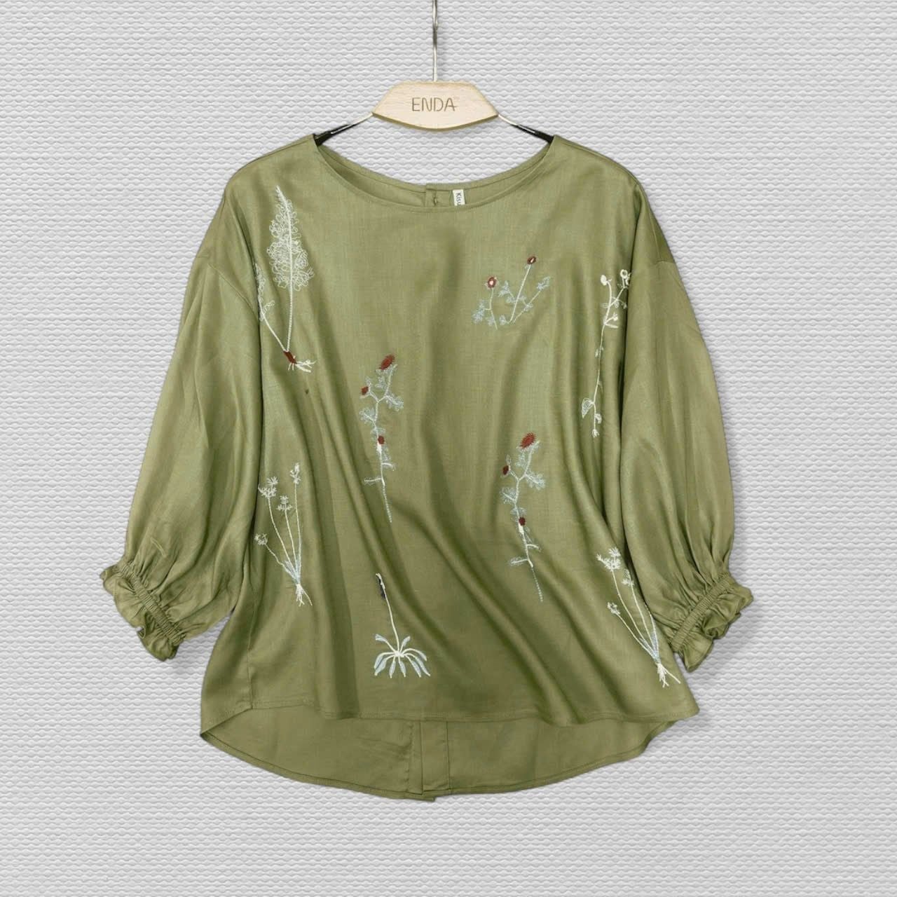  A332- Áo lụa Tencel Thêu Hoa 