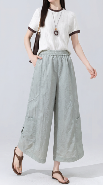  Q427-Quần Poly Cotton Ống Rộng Đứng Form 