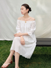 D203-Đầm Cotton Thêu Hoa