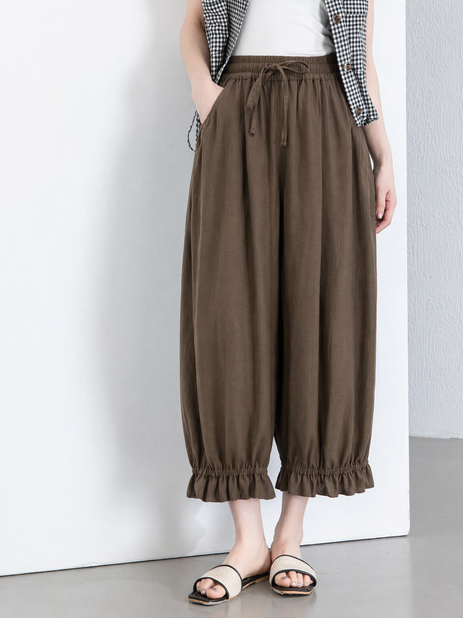  Q446- Quần Linen Lụa Viscose 