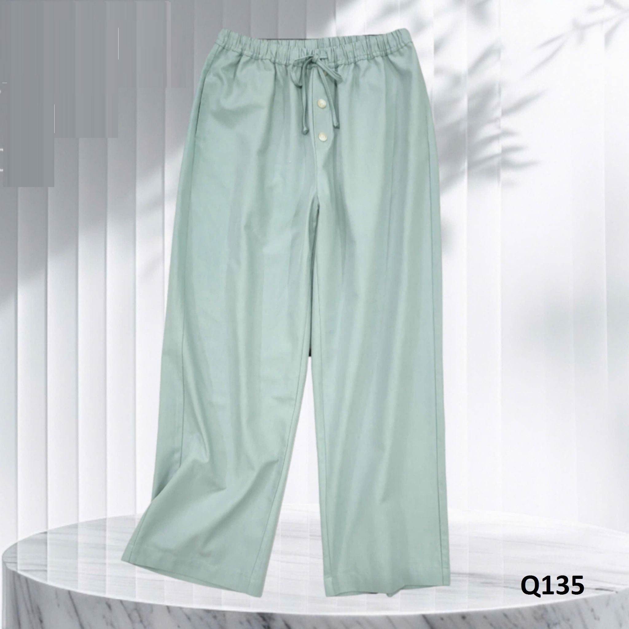  Q135-Quần Kaki Lụa Tencel Lyocell Ống Suông 