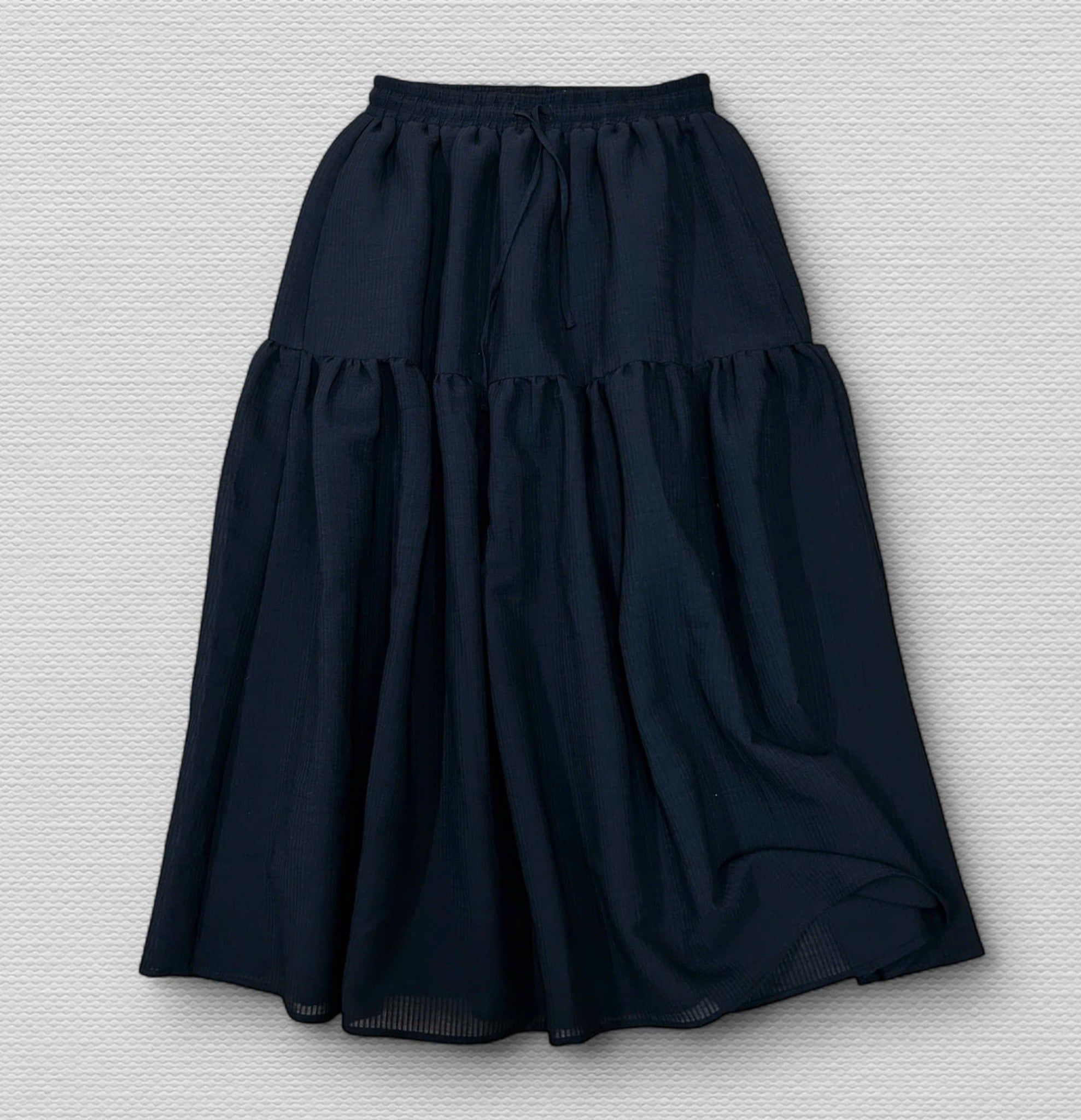  Q312- Chân Váy 2 Tầng Tơ Gân 