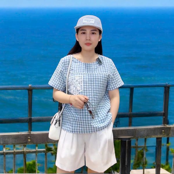  A651-Áo Karo Túi Ren 