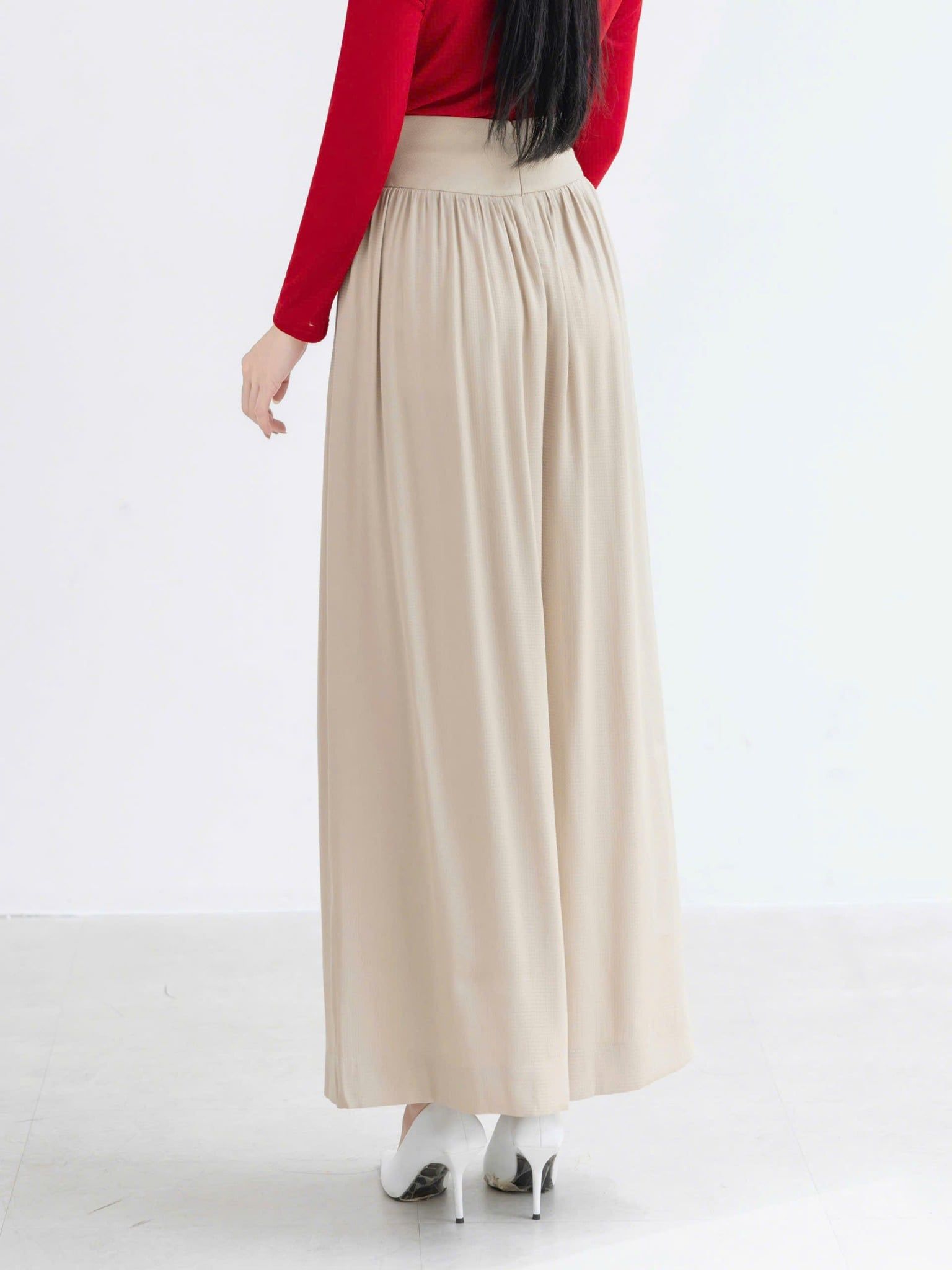  Q213-Quần  Ống Rộng Khóa Kéo 