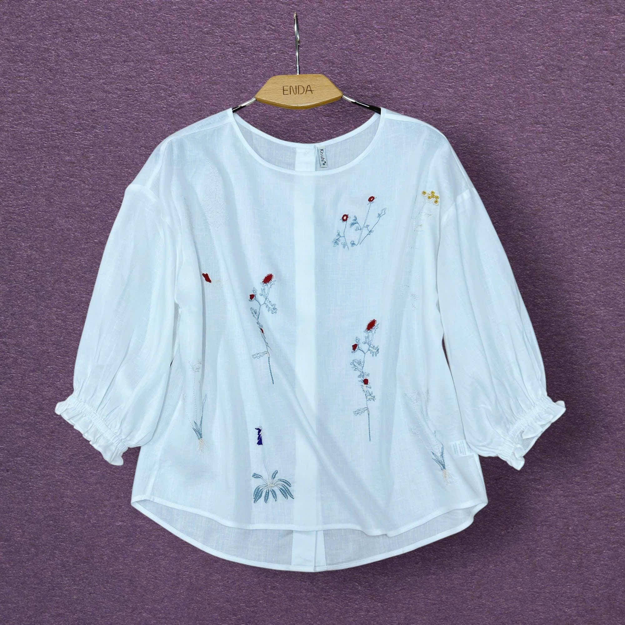  A332- Áo lụa Tencel Thêu Hoa 