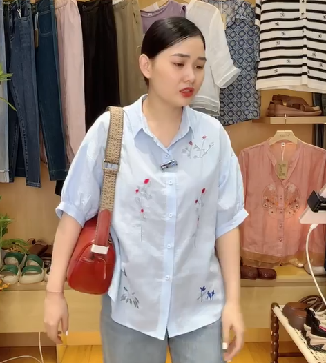  A321- Áo Linen Tencel Thêu Hoa 