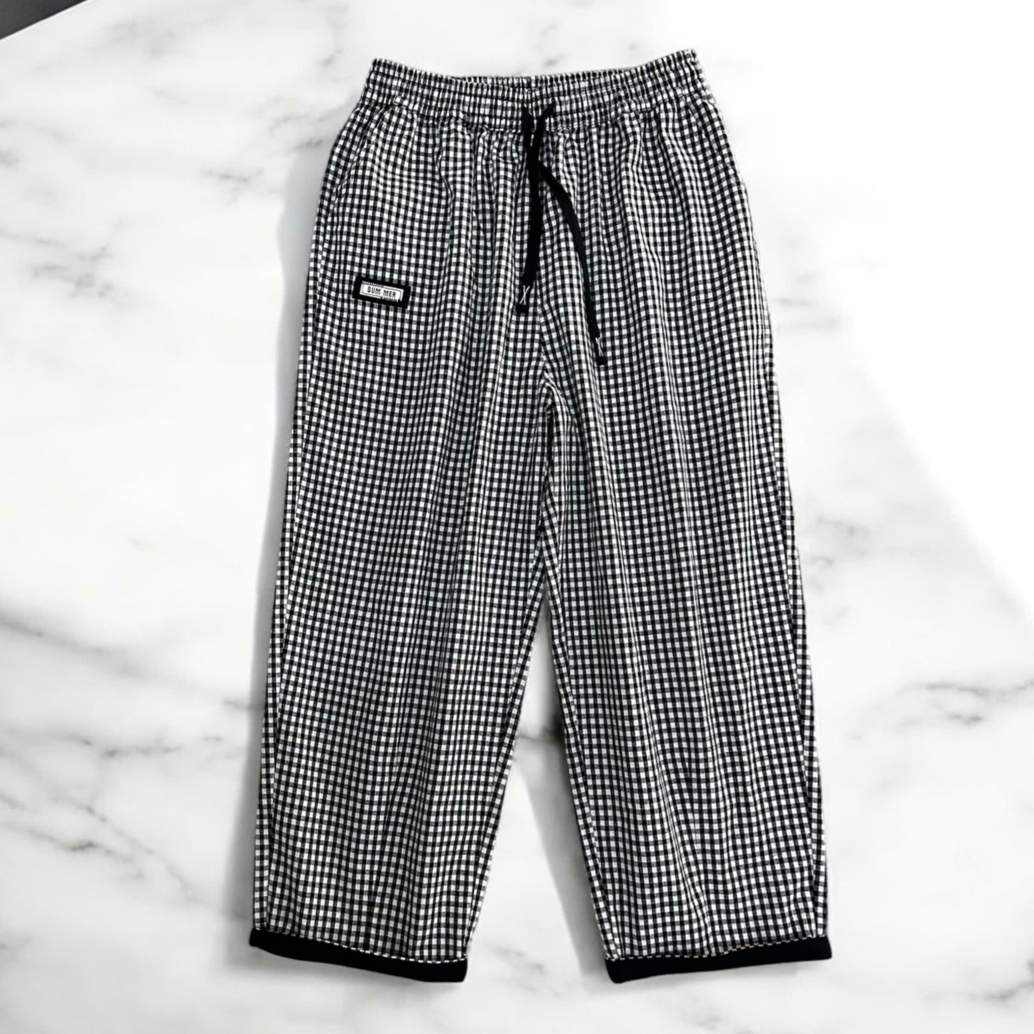  Q93- Quần Karo Baggy Rút Dây 