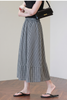  Q422-Chân Váy Karo Linen Viscose 