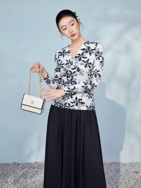  AT80-Áo Thun Tay Dài Cotton In lá 