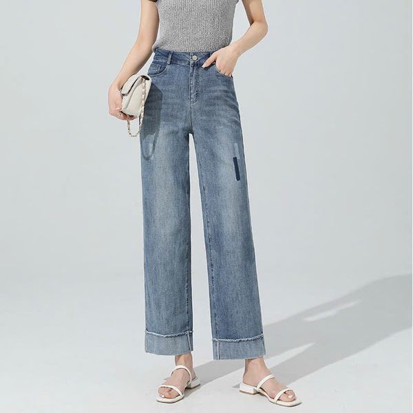  Q48-Quần Jeans 9 Tấc Wash Đùi Phối Lưng Thun 