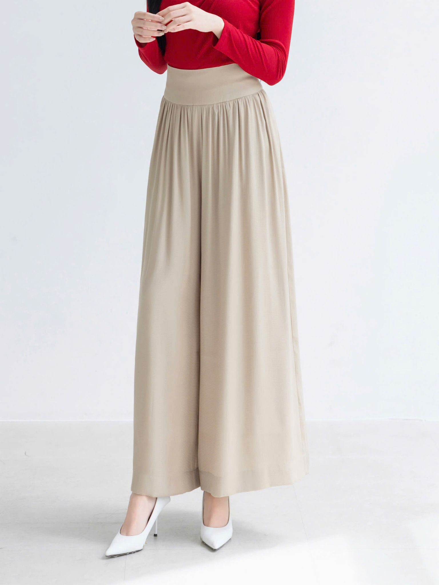  Q213-Quần  Ống Rộng Khóa Kéo 