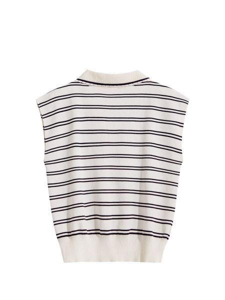  A696-Áo Len Lụa Băng Cổ Polo Không Tay 