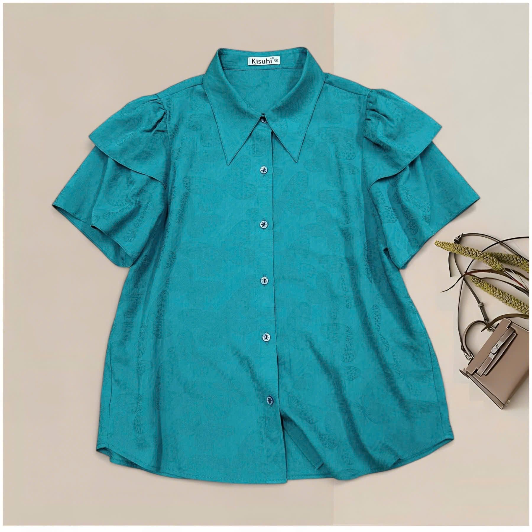  A736-Áo Sơ Mi  Tencel  jacquard Họa Tiết 