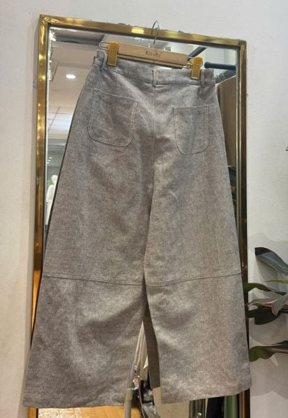  Q447-Quần Linen Bố Khóa Kéo 