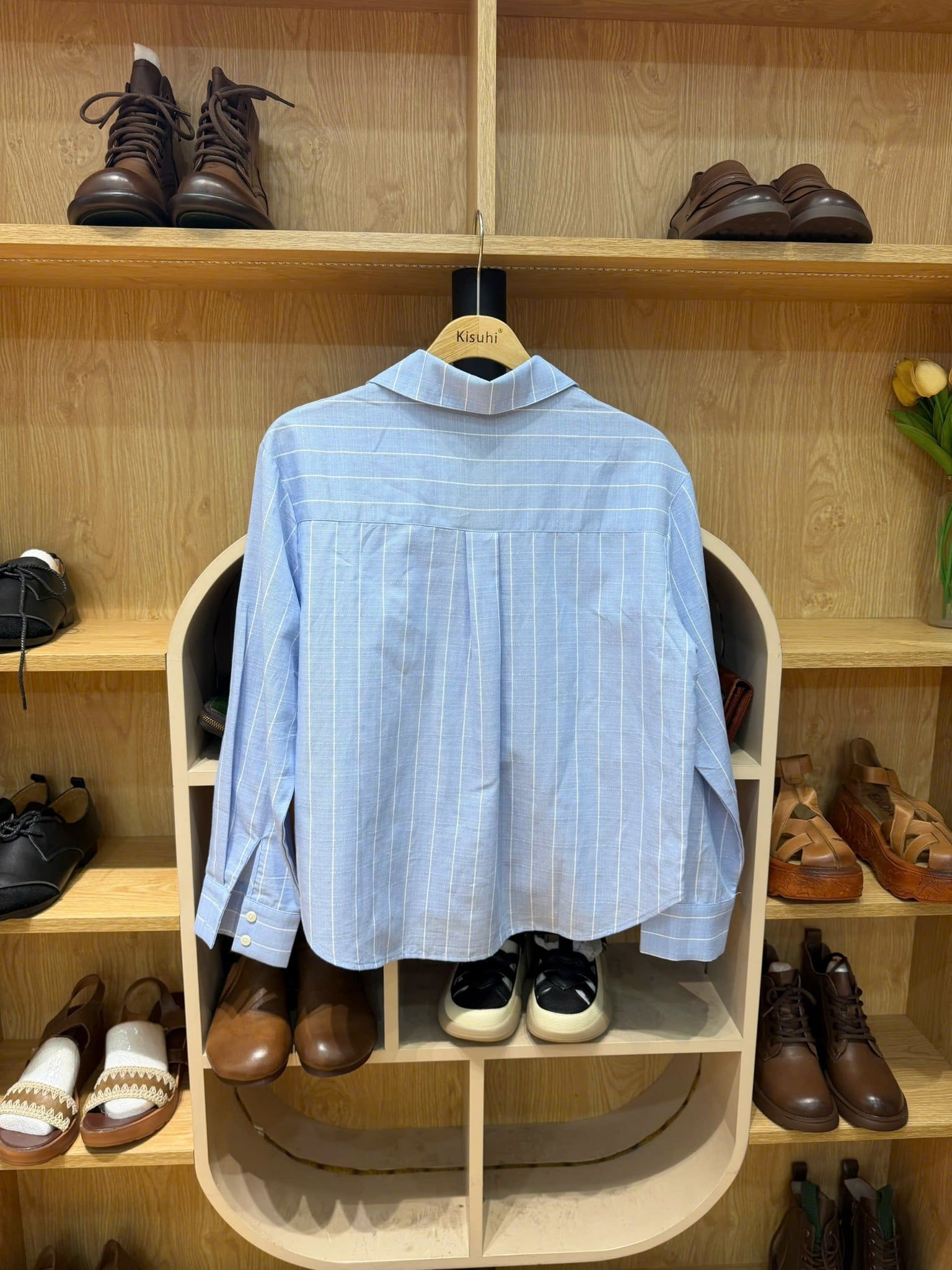  A946-Áo Sơ Mi Linen Thêu 2 Sợi 