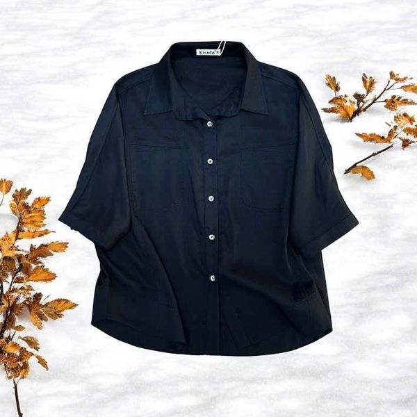  A598-Áo Linen Tencel  2 Túi 