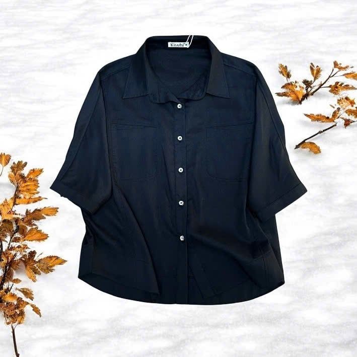  A598-Áo Linen Tencel  2 Túi 