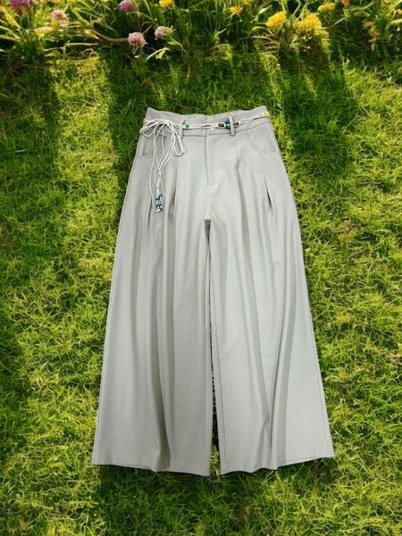  Q306- Quần Ống Rộng Xếp Ly Kèm Phụ Kiện 