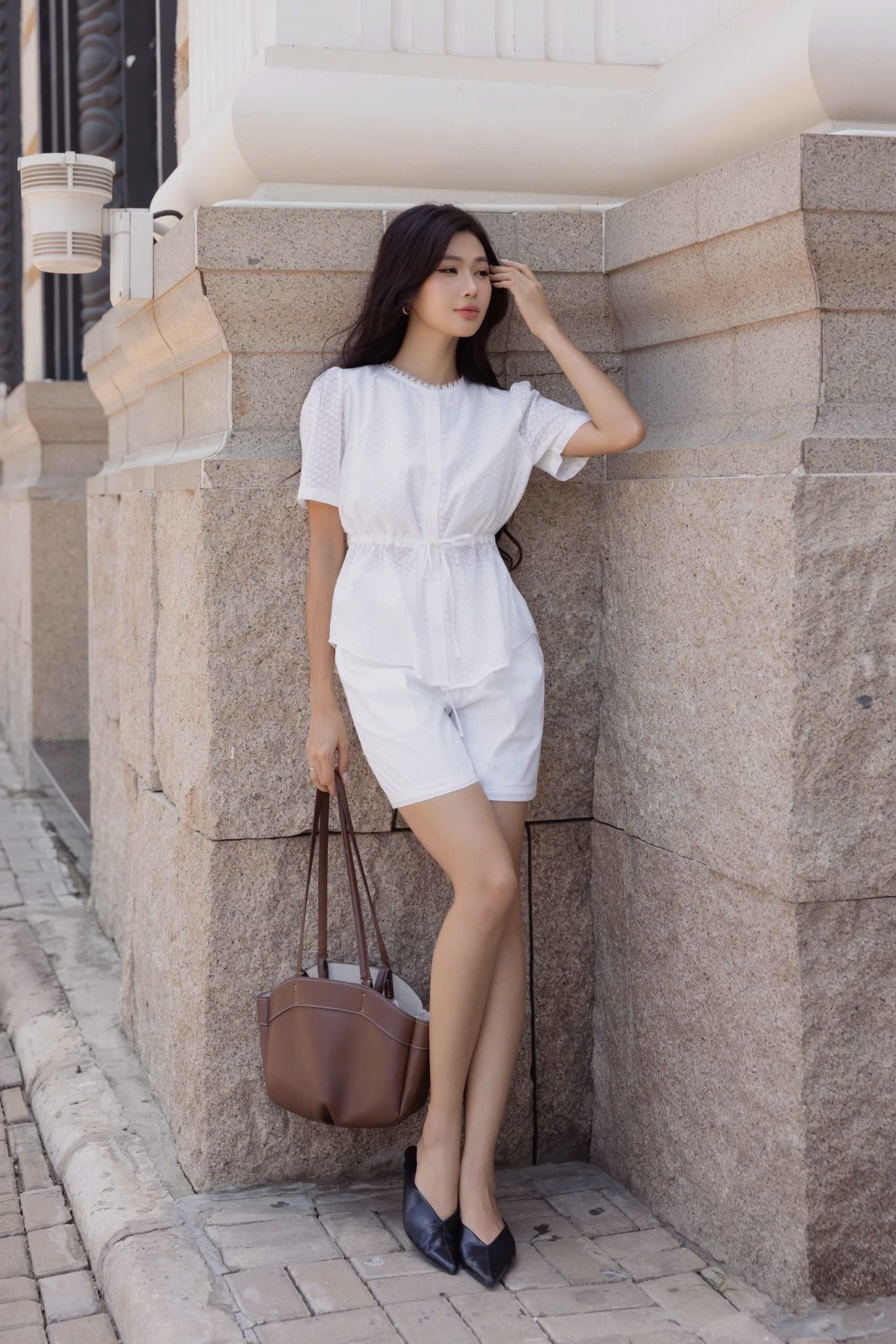  B5- Sét Trắng Hoa Phối Ren 