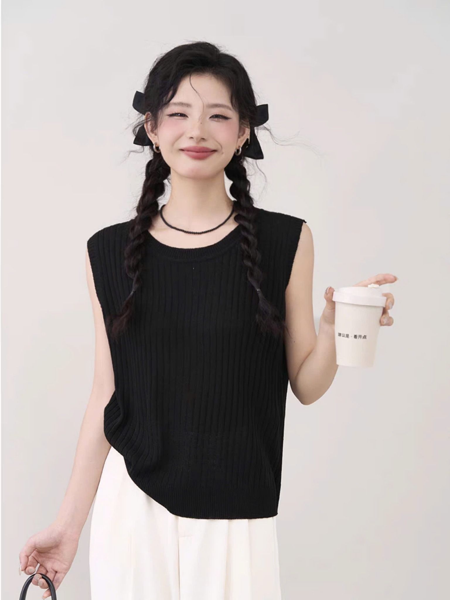  A357-Áo Len Lụa Băng Lưng Ghép Nối Nghệ Thuật Kiểu Pháp 