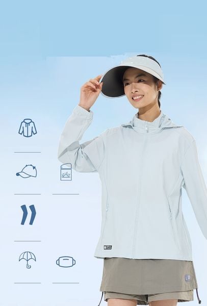  K4-Áo Khoác Chống Nắng Thoáng Khí Mỏng Nhẹ 