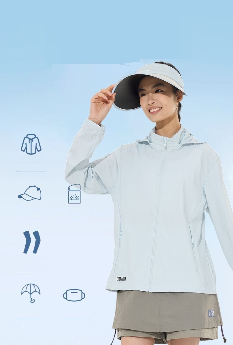  K4-Áo Khoác Chống Nắng Thoáng Khí Mỏng Nhẹ 