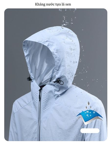  K7-Áo Khoác Chống Nắng Thoáng Mát Kháng Nước Tựa Lá Sen 