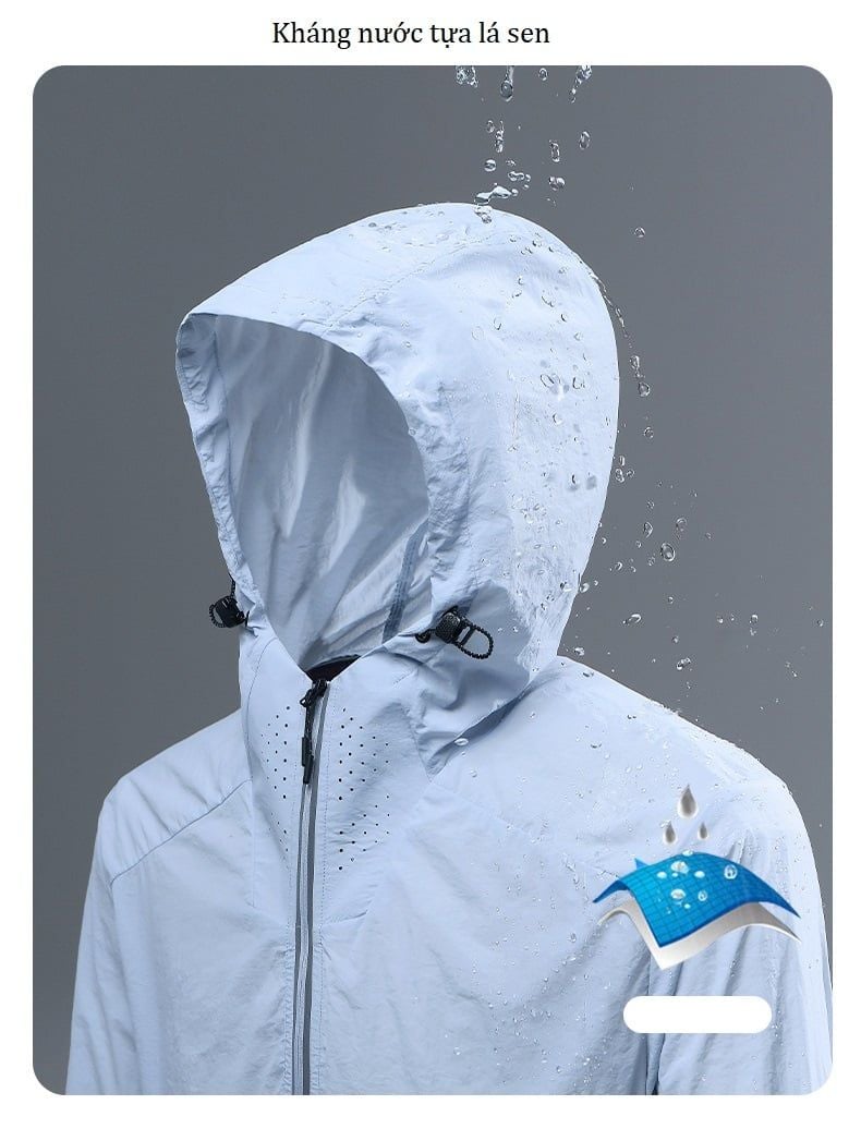  K7-Áo Khoác Chống Nắng Thoáng Mát Kháng Nước Tựa Lá Sen 