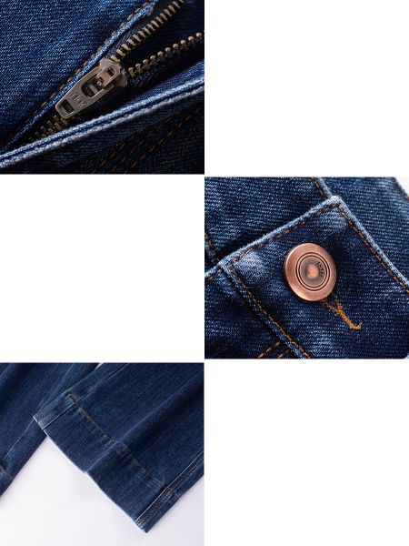  Q227-Quần Jeans Ống Bo Co Dãn Bốn Chiều Lưng Cao Lai Kiểu 