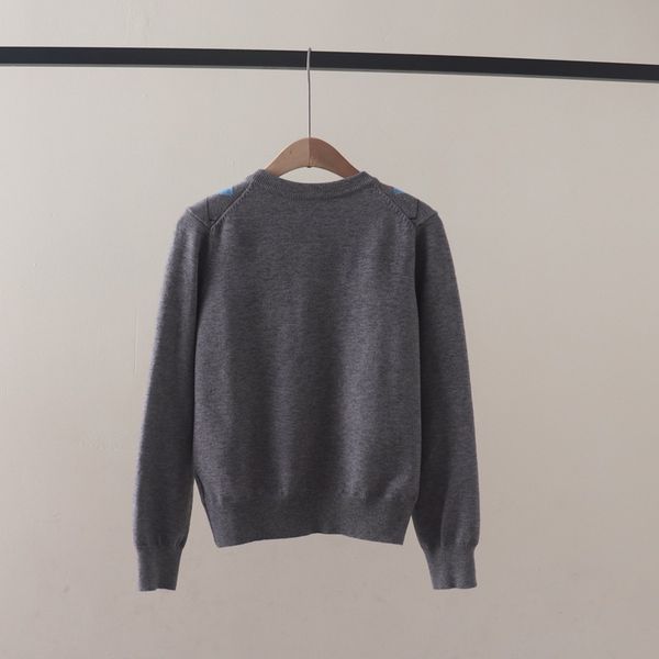  A792-Áo Len Dài Tay Họa Tiết Hình Thoi Mùa Thu 