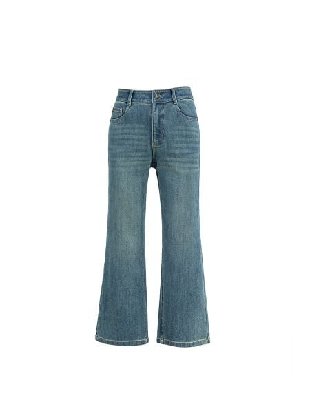  Q357-Quần Jeans Ống Loe Co Dãn 4 Chiều 9 Tấc 