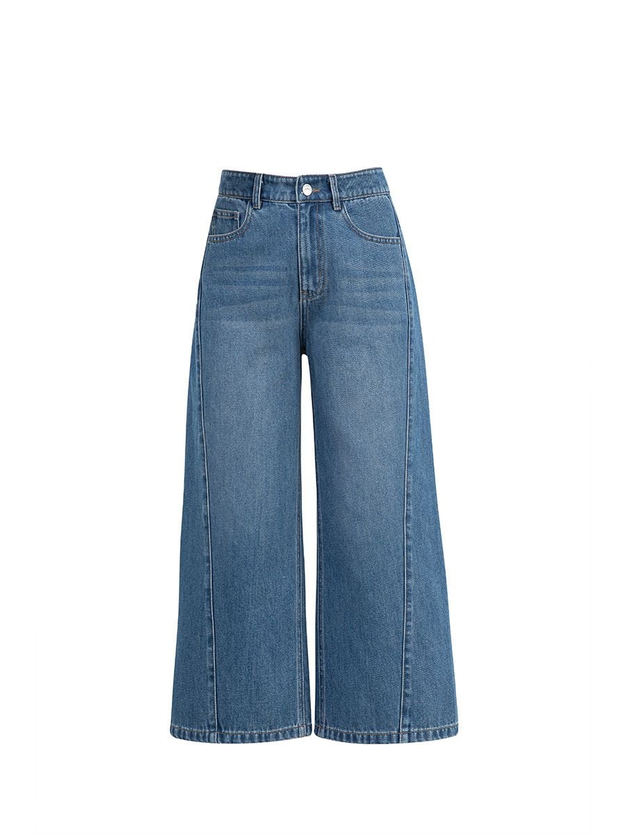  Q342-Quần Jeans Lụa Mềm Mại Cách Điệu Nghệ Thuật 9 Tấc 