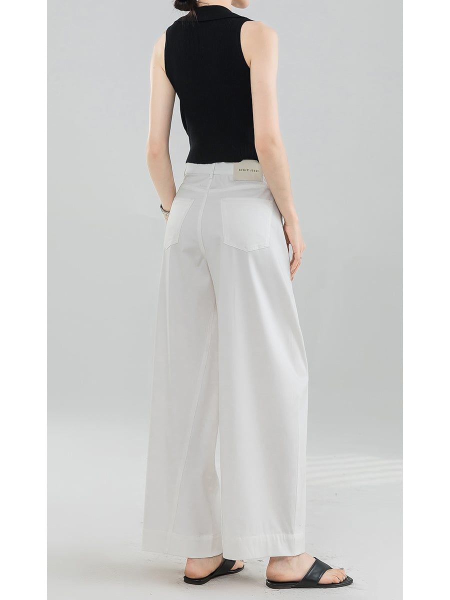  Q272-Quần Jeans Denim Lụa Mềm Mát Tối Giản Giảm Bám Bẩn 