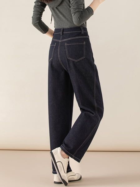  Q375-Quần Jeans Ống Rộng Họa Tiết Nghệ Thuật 