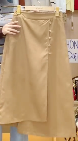  Q365- Chân Váy Linen  Tencel Bamboo 