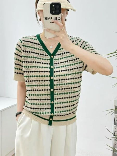  A642-Áo Len Lụa Dệt Kim Cổ Điển Nghệ Thuật 