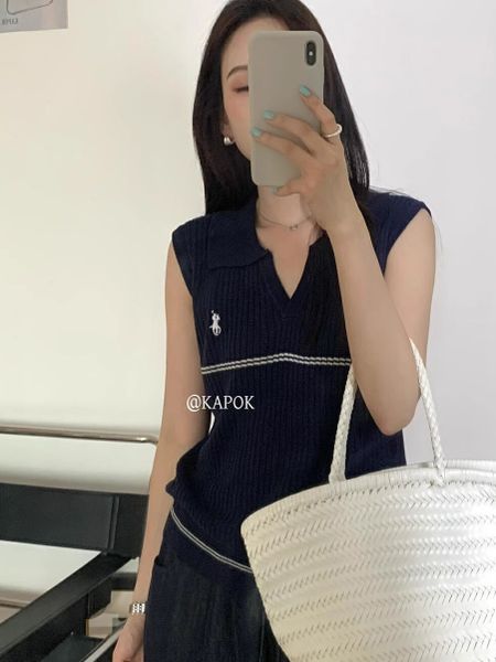  A683-Áo Len Lụa Vừa Vặn Cổ Polo Viền Sọc 