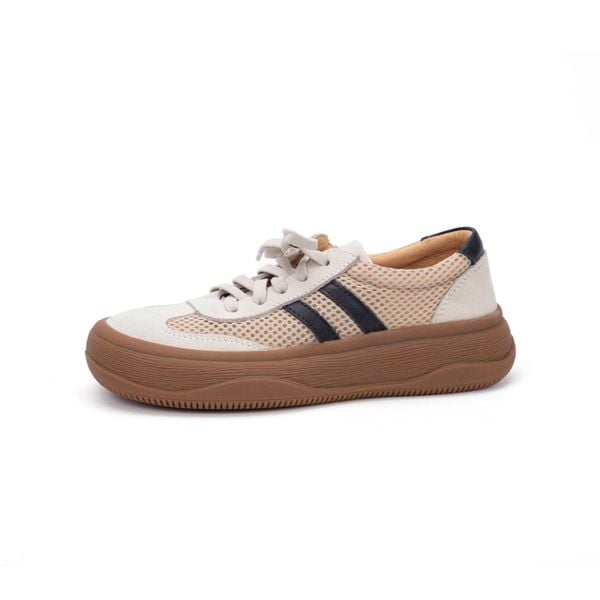  G190-Giày Da Thật Lưới Thoáng Êm Ái Chống Trượt 