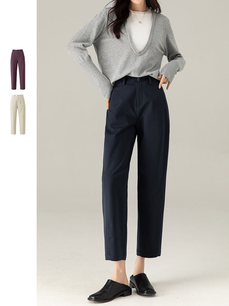  Q159-Quần 9 Tấc Lụa Co Dãn Ống Bo 