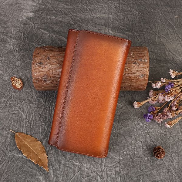  TX136-Ví Cầm Tay Da Thật Nắp Gập 