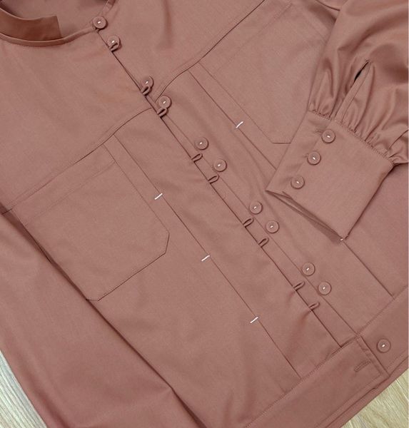  A730-Áo Sơ mi Khoác Ngắn Cổ Đứng 