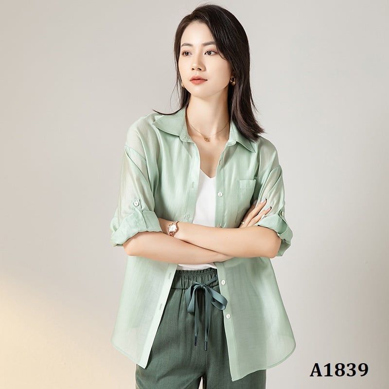  A1839-Áo Sơ Mi Chống Nắng Thoáng Mát 