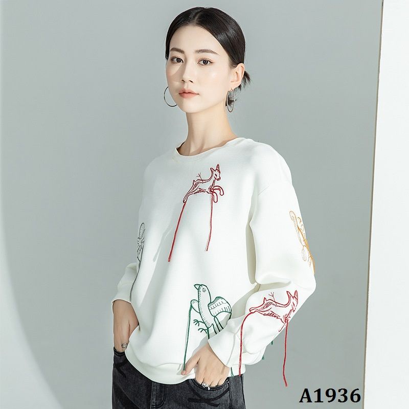  A1936-Áo Len Thêu Tua Rua 