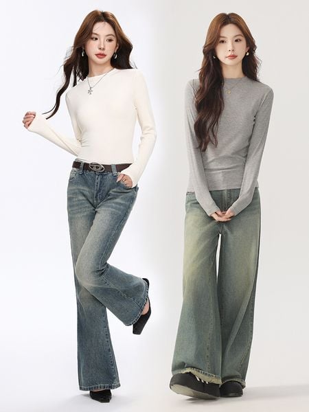  A433-Áo Len Lụa Dài Tay 