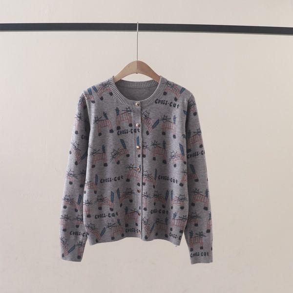  A733-Áo Len Dệt Kim Mèo Con Mùa Thu 