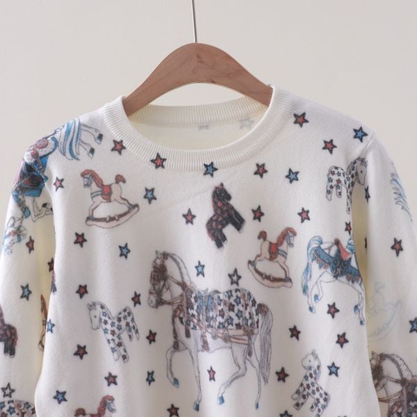  A801-Áo Len Dệt Kim Cardigan Thiên Mã Mùa Thu Hàn Quốc 