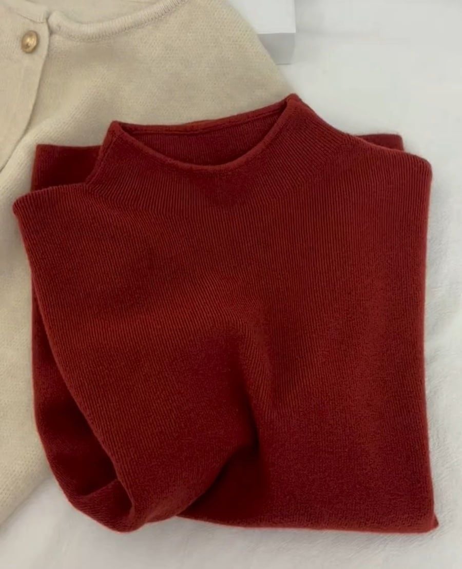  A809-Áo Len Dệt Kim Cổ Lửng Mùa Thu Hàn Quốc 