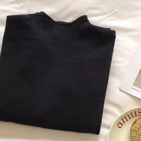  A809-Áo Len Dệt Kim Cổ Lửng Mùa Thu Hàn Quốc 