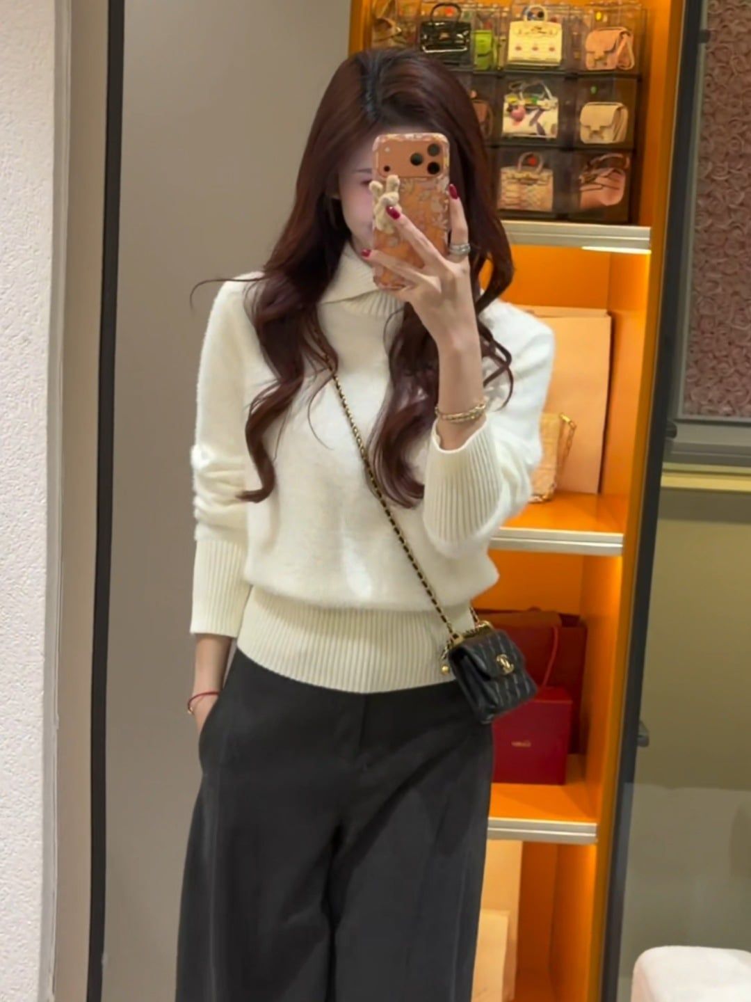  A812-Áo Len Dệt Kim Cổ Cao Mùa Thu Hàn Quốc 