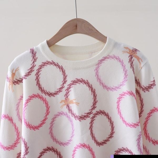  A816-Áo Len Dệt Kim Ngựa Pháo Hoa Mùa Thu Hàn Quốc 